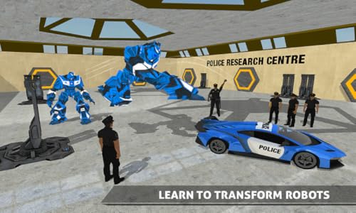 Jogo do carro do robô da polícia dos EU - transporte plano da polícia