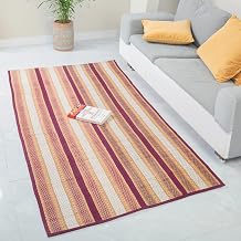 6x3 Feet Chatai mats for Home Multipurpose, Foldable, Reversible Handmade Nature Grass chatai Floor Mat for Sleeping Indoor/Outdoor (Marron, 6x3 Feet)