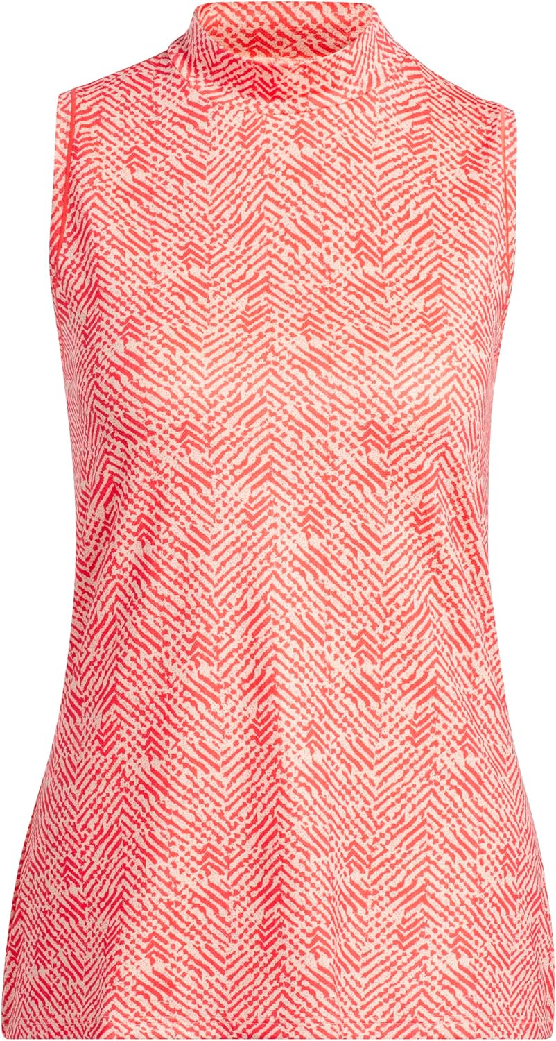 Adidas Womens Ultimate365 Mock Neck Sleeveless Polo Shirt - Image 2