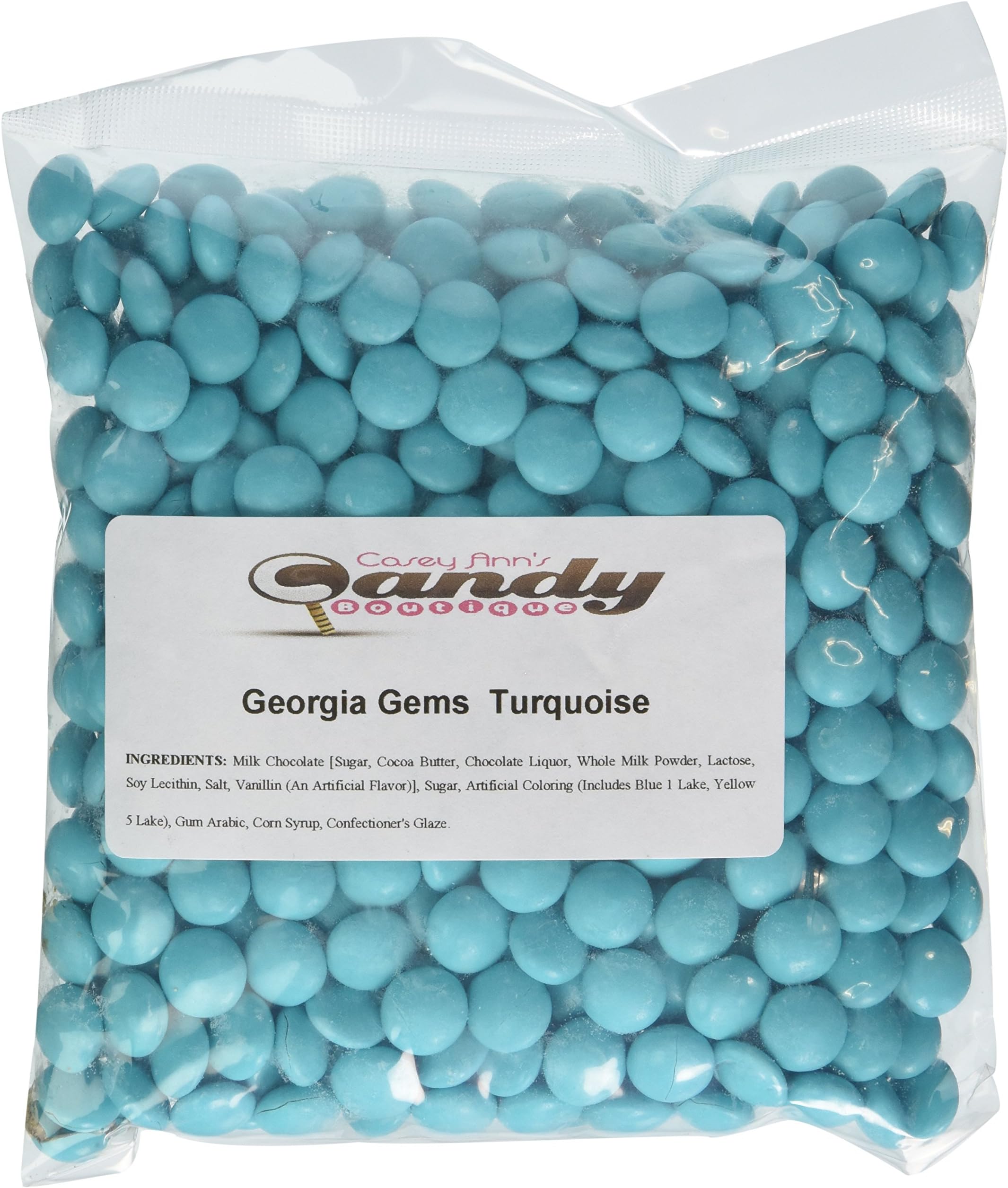 Turquoise Milk Chocolate Gems 1 Pound Bag