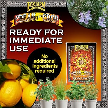 FoxFarm Cream of the Crop 50/50 Growing Media, 2cu ft - Facilitating Aeration and Drainage, for Indoor/Outdoor Container Gardens - Ideal for Use with Customized Feeding Schedules