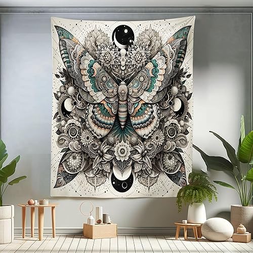 Miniatura 205 de Ambesonne Tapiz gótico, patio con hiedra encantada en la puerta antigua al bosque, colgante de pared ancho para dormitorio, sala de estar, 2-Verde