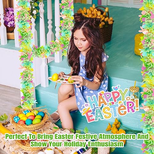 Miniatura 19 de Guirnalda de oropel del día de San Patricio, trébol, trébol, verde, dorado, metálico, para fiesta irlandesa del día de San Patricio, decoración