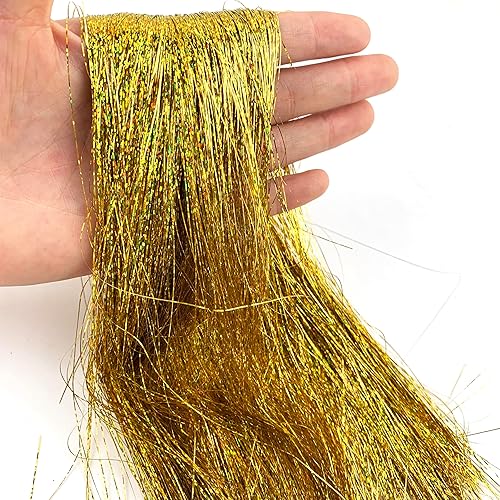 Vista 27 de Heyiwell Carámbanos de oropel de 2000 hebras para árbol de Navidad, Navidad, fiesta de cumpleaños, decoración de boda de 18 pulgadas, plata Plata