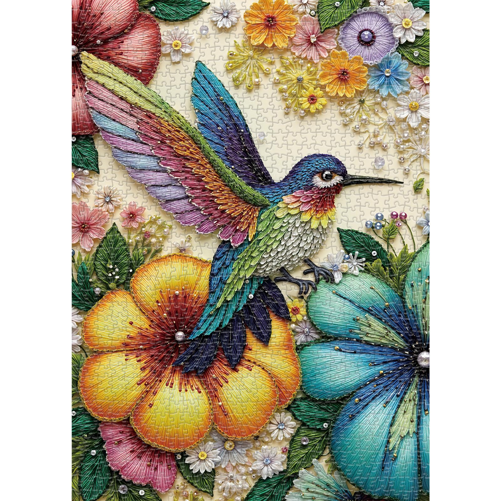 Amazon.com: Beaded Hummingbird 1000 piece Puzzle for Adults