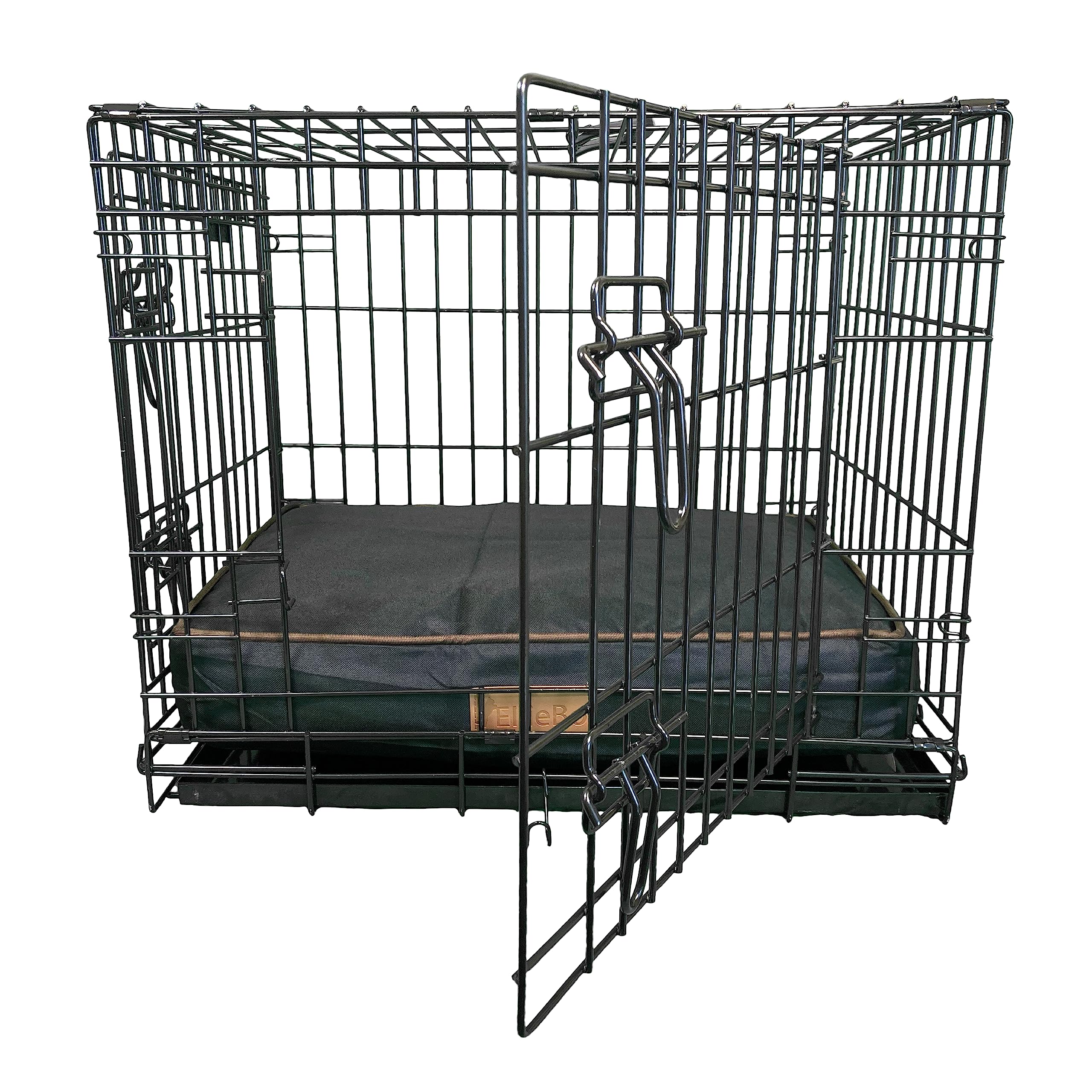 Ellie-Bo Memory Foam Impermeabile Ortopedico del Cane per Cage/Cassetta, Piccolo, da 24 Pollici, Il Nero