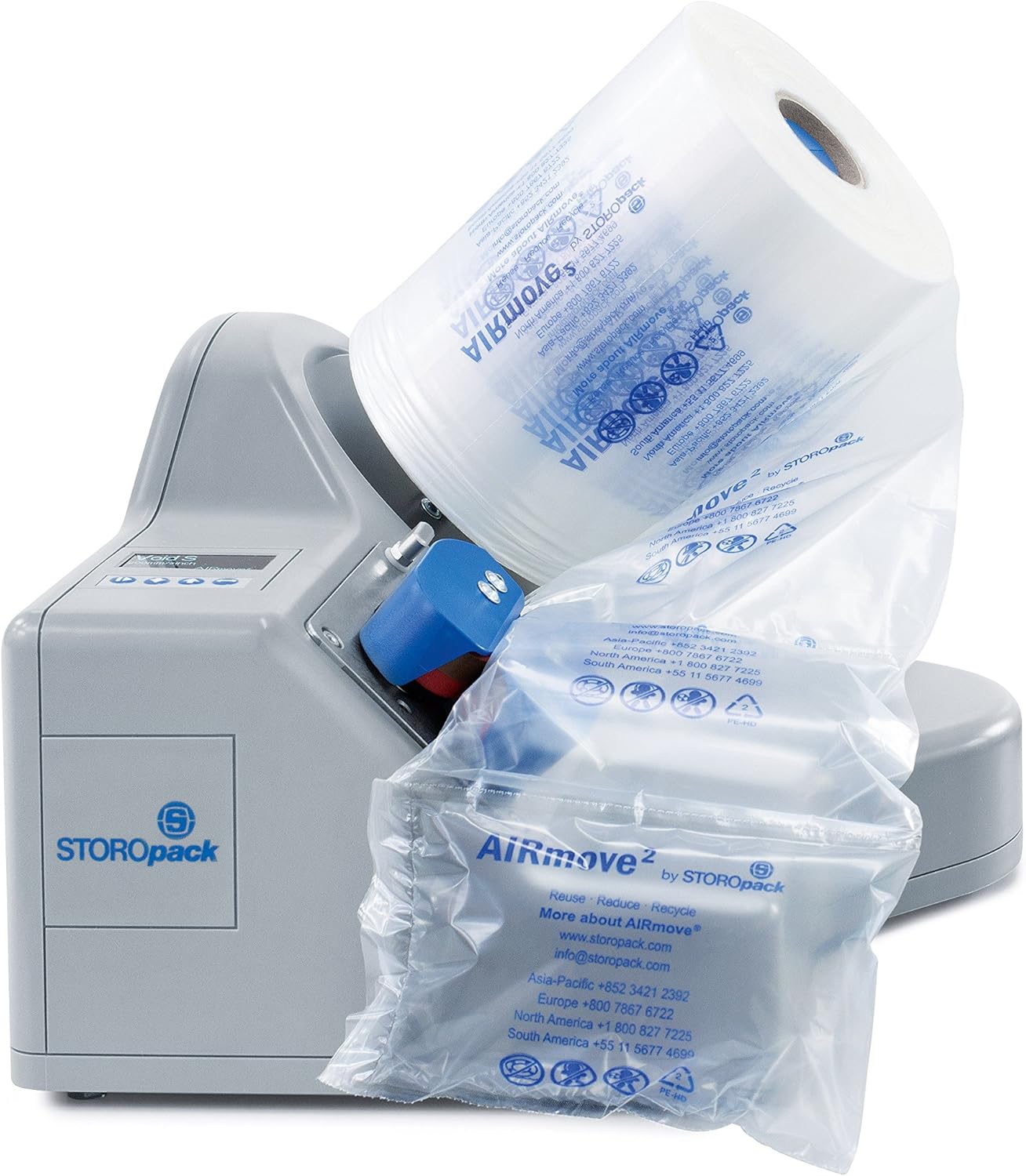 Top Rated IDL Packaging Void S Inflatable Packaging Air Film 8 x 1150' for Airmove2 by Storopack, Pack of 4 rolls – Space-Saving Alternative to Packing Peanuts for Shipping – Packing Air Bags for Void Filling