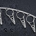 Toplife Clothes Hanger with 10 Clips, Stainless Steel, Windproof, for Drying Socks, Bras, Underwears, Baby Clothes, Hats, Scarfs, Towels, Pants and Gloves, Set of 4 | Stainless Steel, for Drying Socks, Bras, Underwears, Baby Clothes, Hats, Scarfs, To