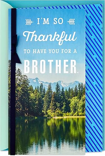 Hallmark Tarjeta de cumpleaños para hermano (So Thankful)