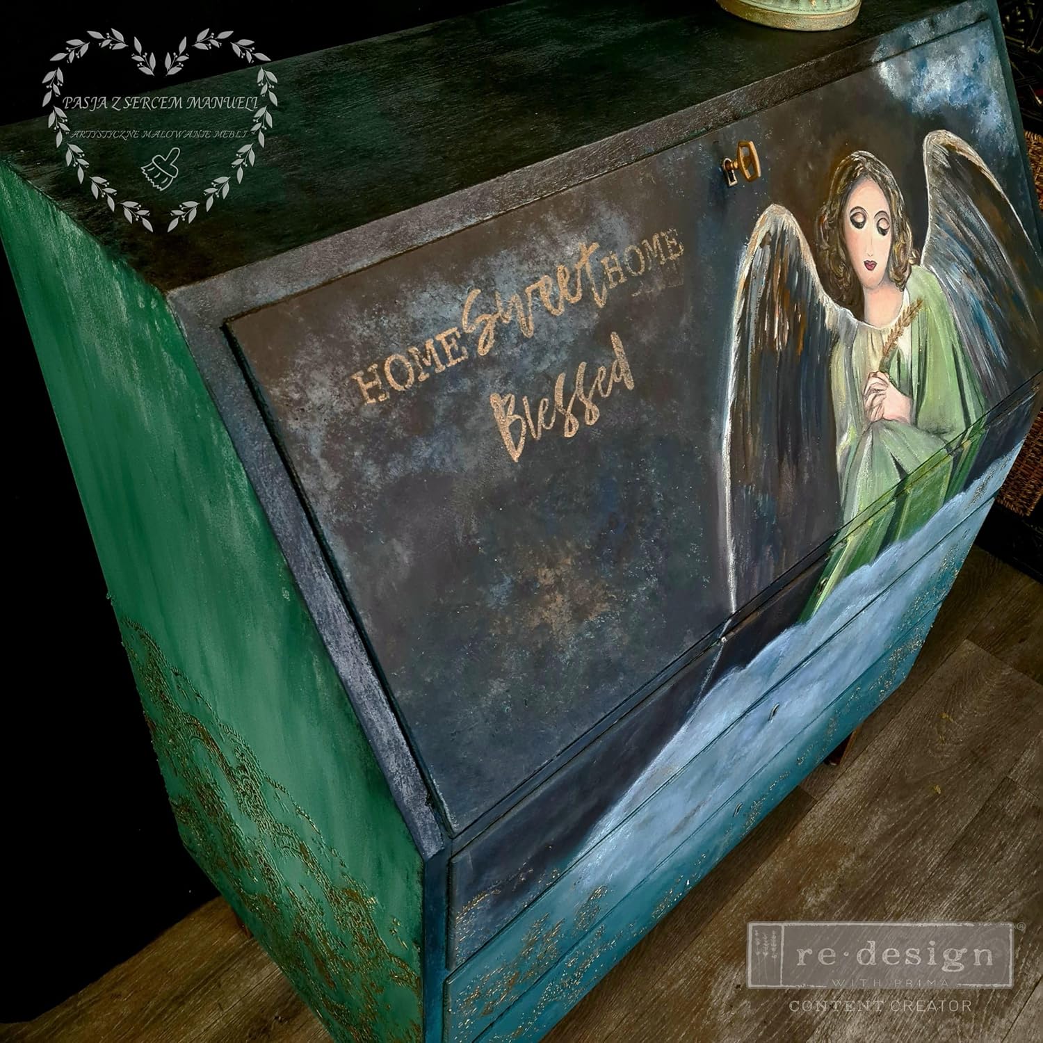 Redesign with Prima Decor Clear-Cling Stamps - spired Words for Wall Paint Wall Art Furniture Decorative nightstand Bed Side Stand Large Vanity Table Set Makeup Vanity Dressing Table Computer Desk