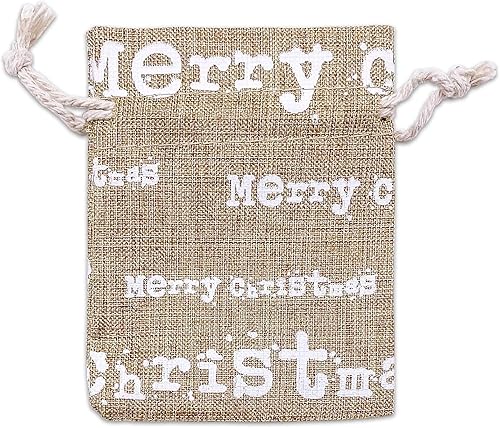 Miniatura 10 de TheDisplayGuys - Paquete de 12 bolsas de regalo de lona de yute reutilizables de 6 x 8 pulgadas con cordones (estrellas blancas, medianas)