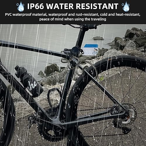 Miniatura 4 de Cerradura inteligente para bicicleta, antirrobo sin llave, cable impermeable de 59 pulgadas y soporte de montaje (cerradura de combinación)
