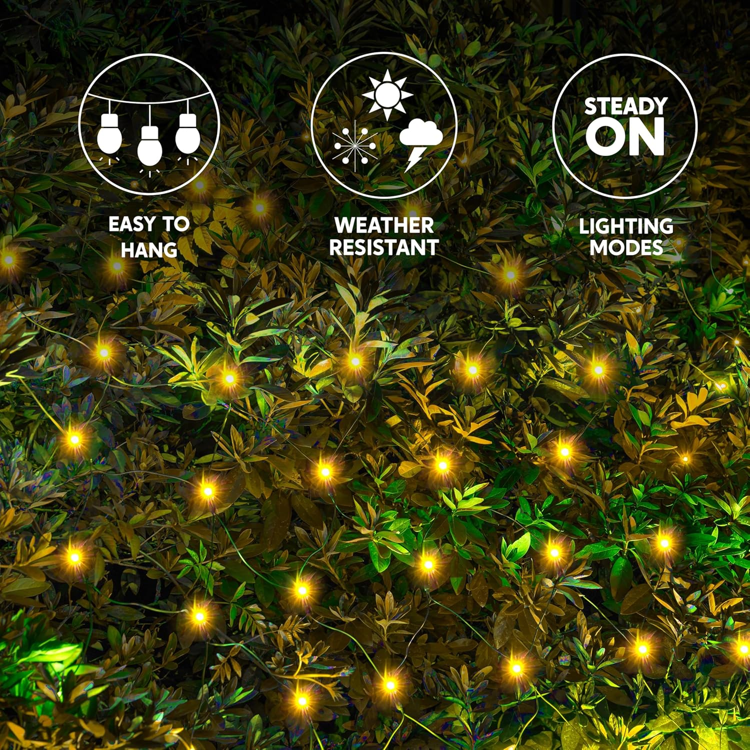 JOYIN 100 LED Christmas Net Lights,4X 6FT Christmas Mesh Lights with 8 Modes, Connectable, Waterproof for Bushes Trees Yard Indoor Outdoor Xmas Decorations (Warm White)