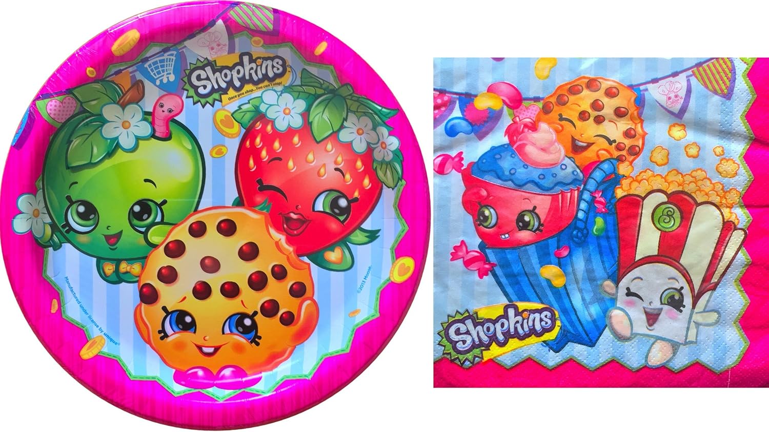 Shopkins Children's Party Supplies Shopkins 8 Ct Lunch Plates and