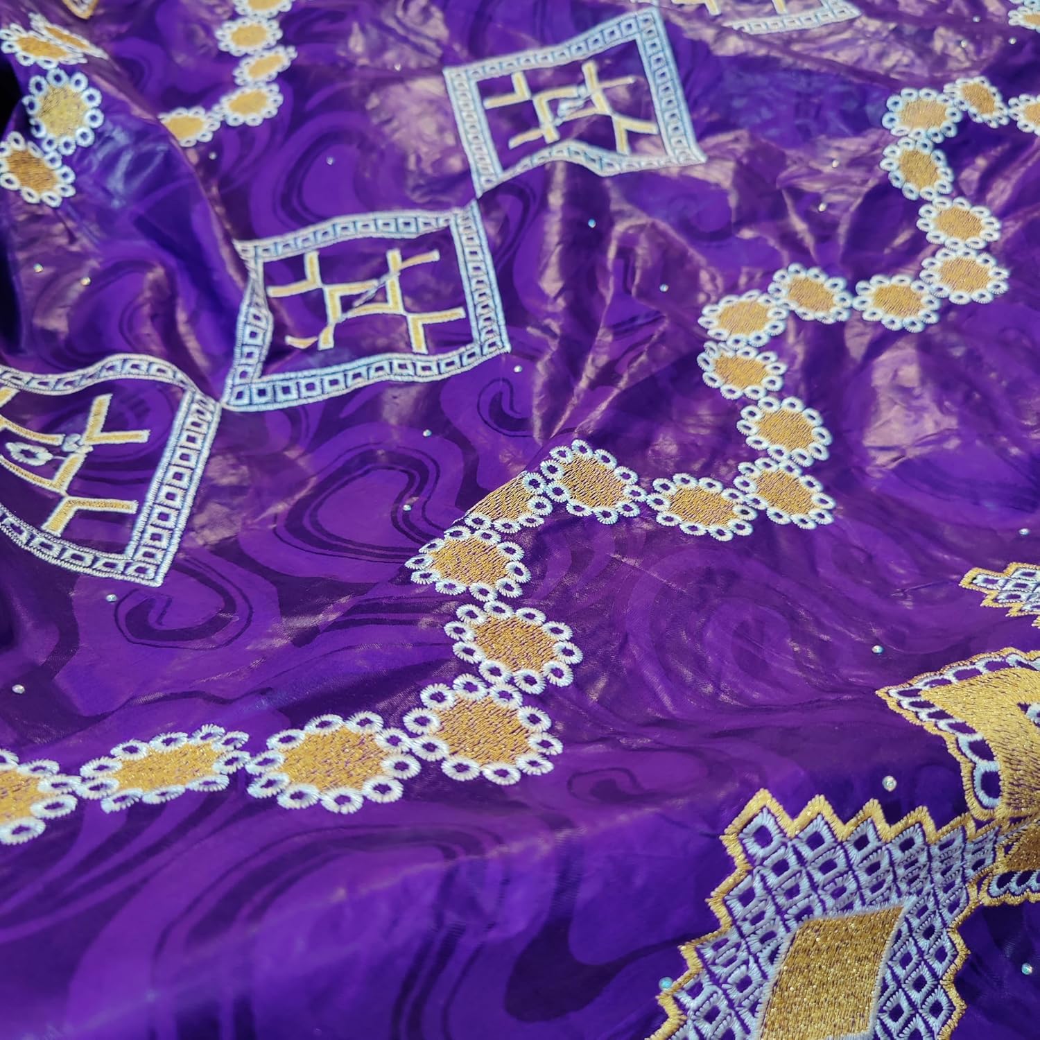 Purple Bazin Boubou African Nigerian Women Wedding Party Basin Dresses Mali Basin Rich Dashiki Embroidery Gown Dress