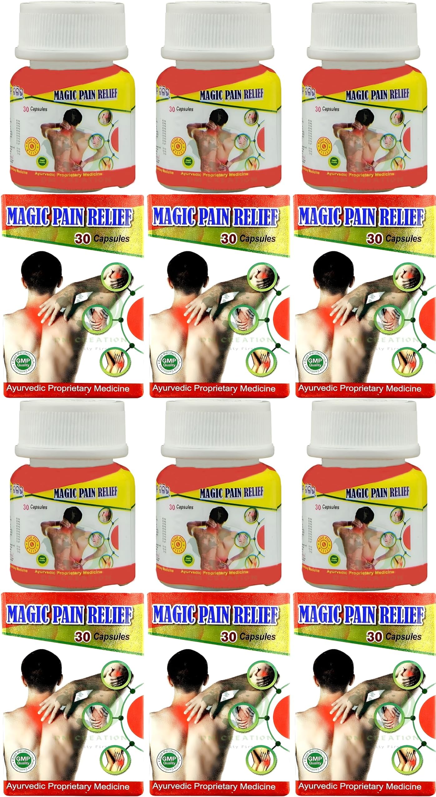 MAGIC PAIN RELIEF 30 CAPSULES (Pack of 12)