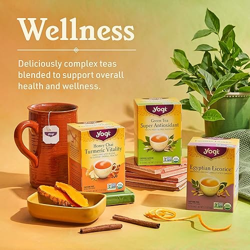 Miniatura 5 de Yogi Tea - Té verde puro descafeinado paquete de 6 - Apoya la vitalidad - 96 bolsitas de té