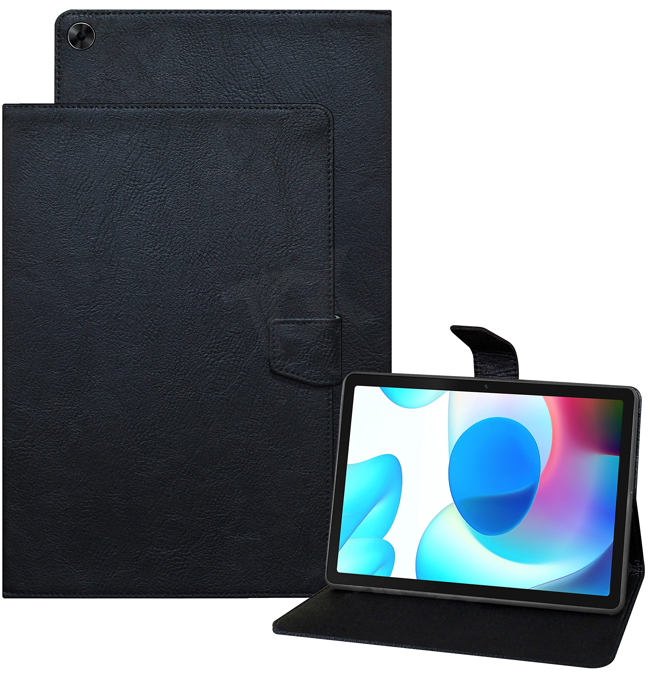 TGK Plain Design Leather Folio Flip Case Protective Cover for realme Pad 10.4 inch Black (B09MFCYFC6) Amazon Price History, Amazon Price Tracker