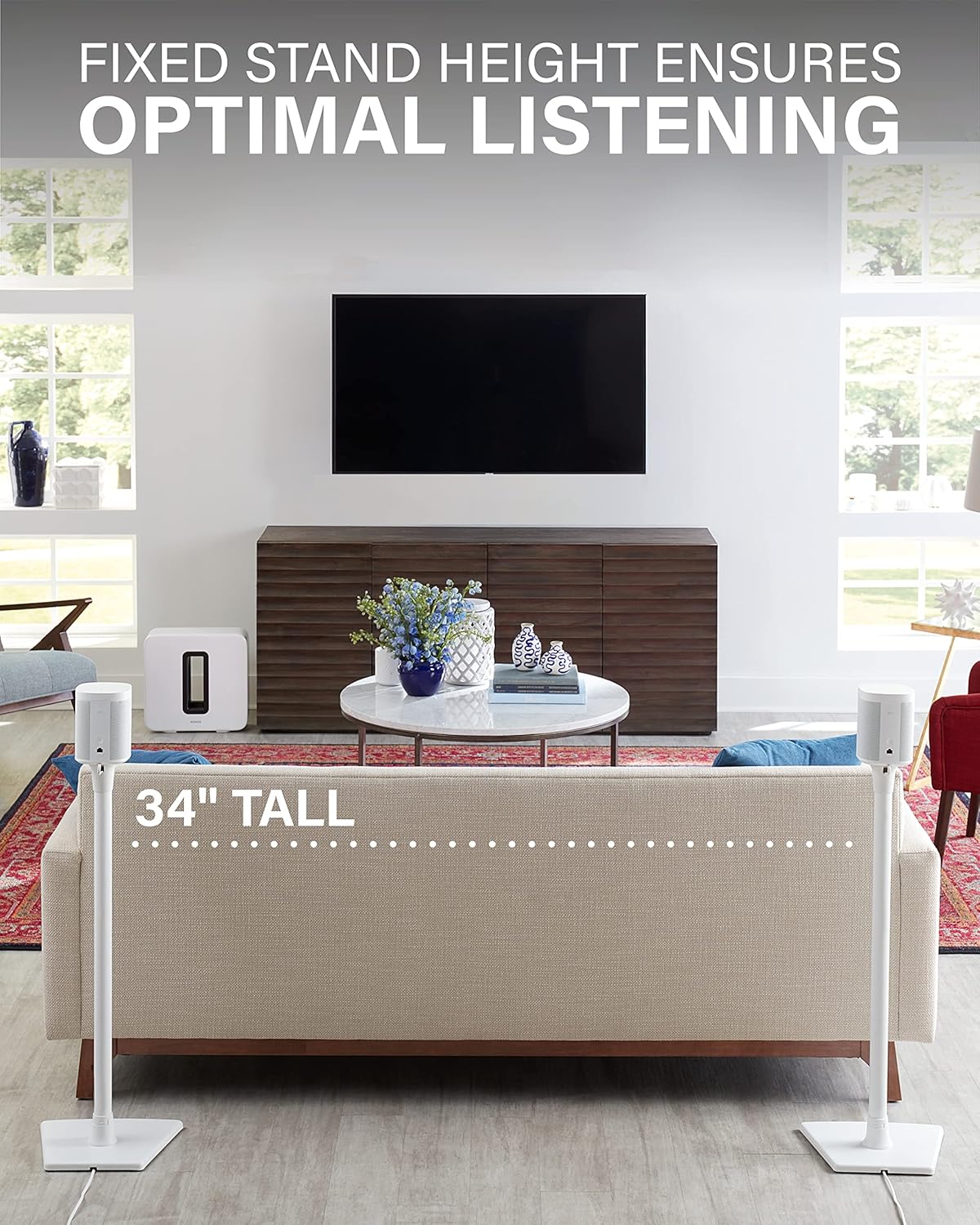 Buy SANUS Wireless Speaker Stands Designed for Sonos One, One SL, and