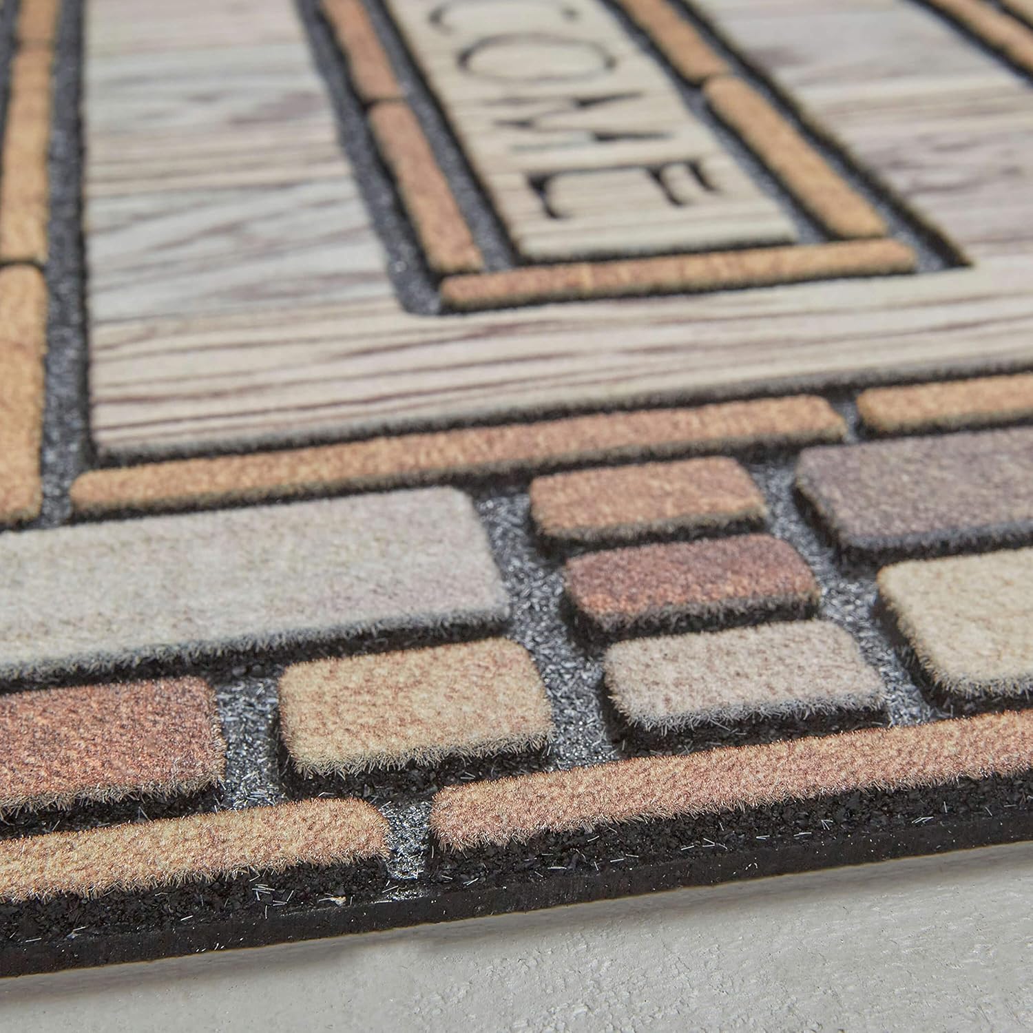 Drifted Nature 35" x 23" Recycled Rubber Outdoor Doormat