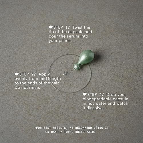 Miniatura 6 de Remilia - Cápsulas de suero capilar con queratina con aminoácidos proteína de seda y vitamina B5 aceites de tratamiento Cosmocap para cabello