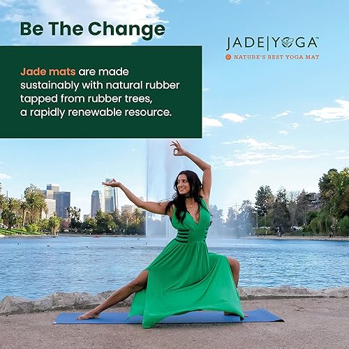 Miniatura 7 de JadeYoga Voyager - Tapete de yoga de goma ligero y portátil, tapete de ejercicio antideslizante para mujeres y hombres, ideal para yoga,