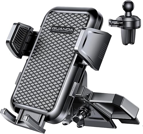 Miniatura 10 de Soporte de teléfono con ranura para CD, soporte mejorado para teléfono de automóvil [compatible con fundas gruesas], soporte universal ajustable de