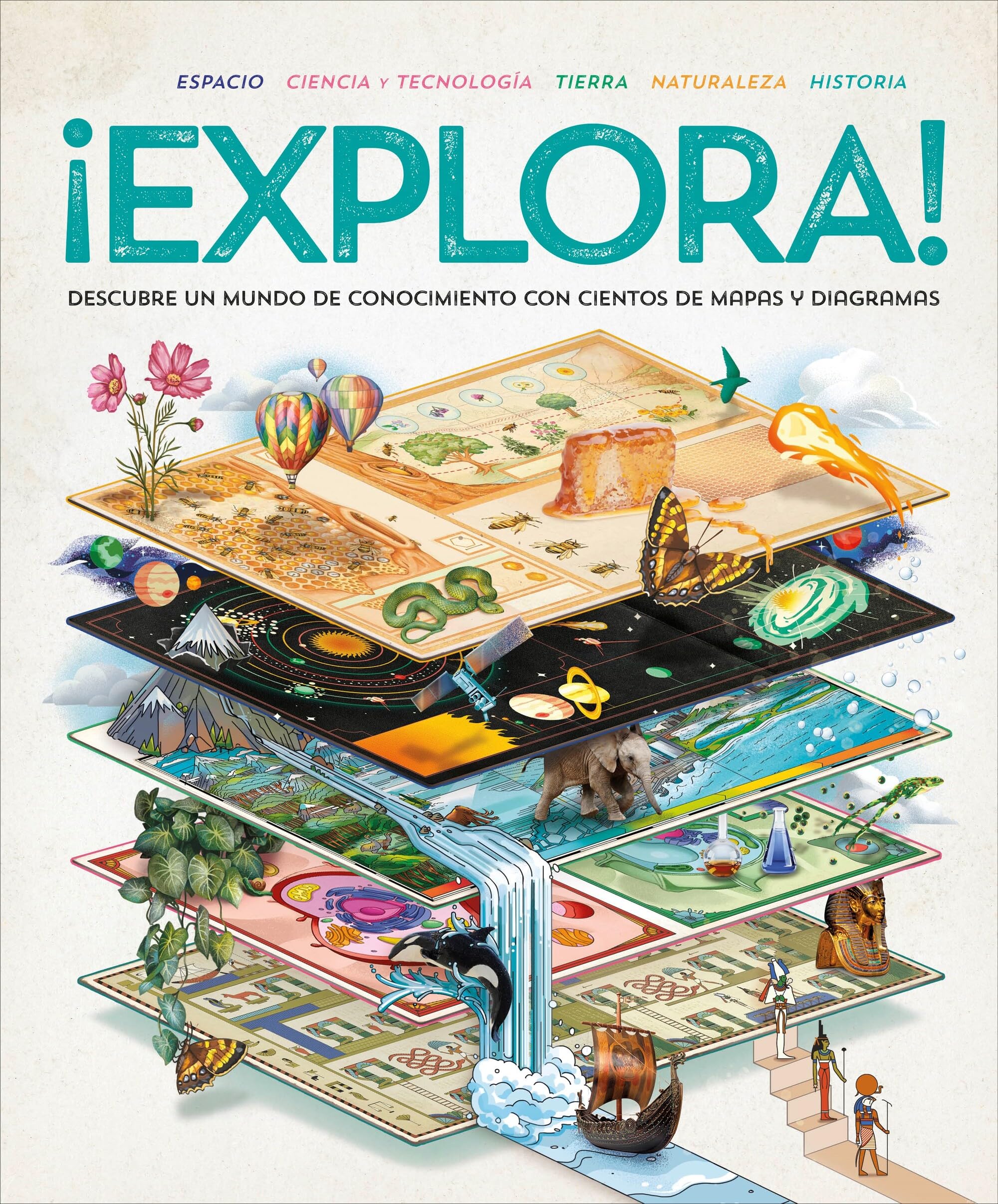 ¡Explora!: Descubre un mundo de conocimiento con cientos de mapas y diagramas (Enciclopedia visual juvenil)