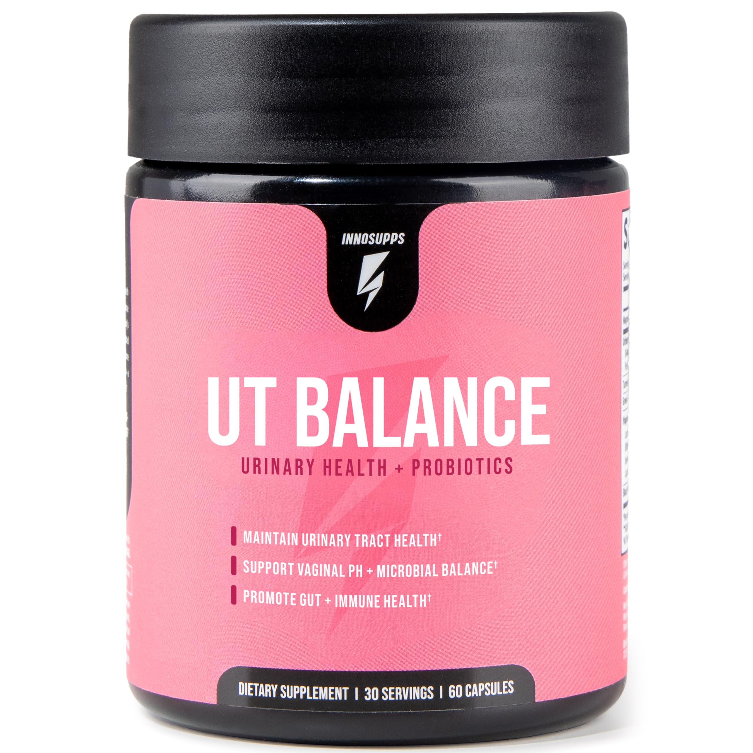 Inno UT Balance - Women's Probiotics with Cranberry, Magnesium, Green Tea, & Turmeric - Vaginal Health Probiotics for pH Balance, Urinary Tract Health and Freshness Support for Women (60 Capsules)