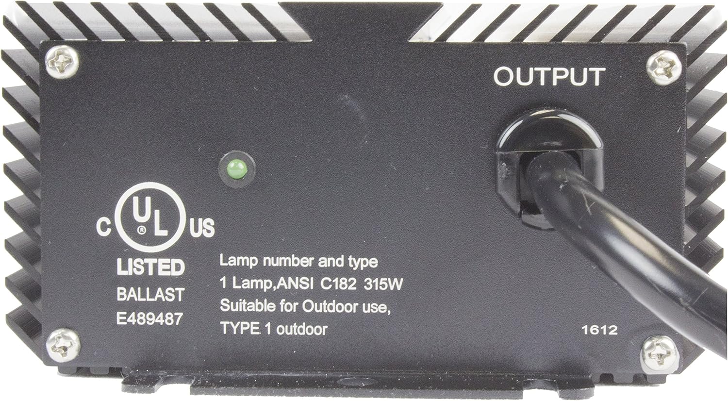 315 Watt Ceramic Metal Halide CMH Ballast. Variable 120/240 Volt. Built in Ignition Failure Protection. Efficiently Drives 315W CMH Lamps by Maximizing PAR Output of Your Lamp