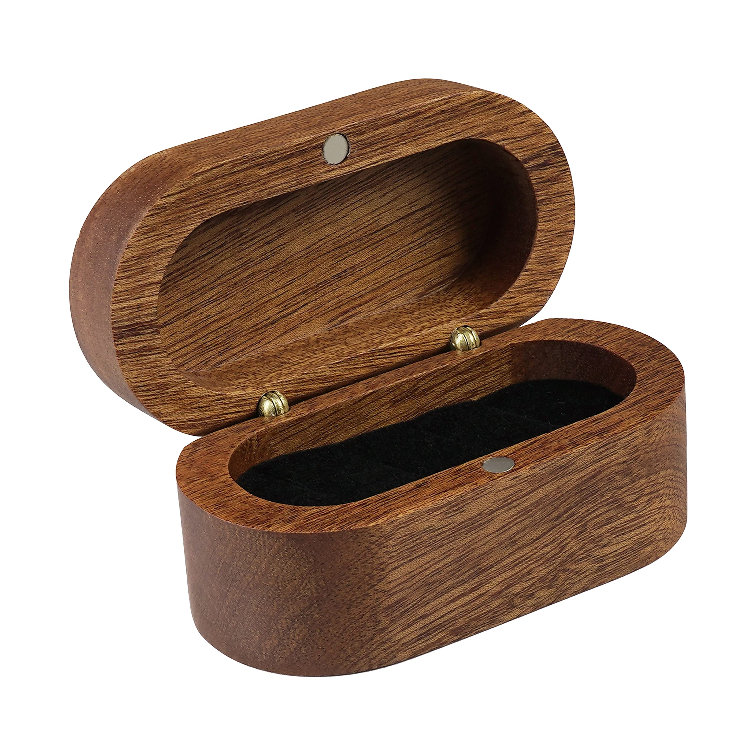 Musiin Guitar Pick Holder Wooden Box Guitar Accessories Storage Organizer, Round, Round