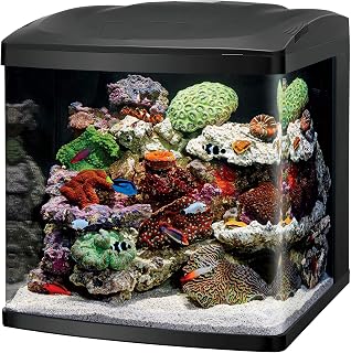 Coralife BioCube 32 Gallon Aquarium Kit - Customizable LED Lighting, 24-Hour Timer, Built-in Filtration for Saltwater & Freshwater