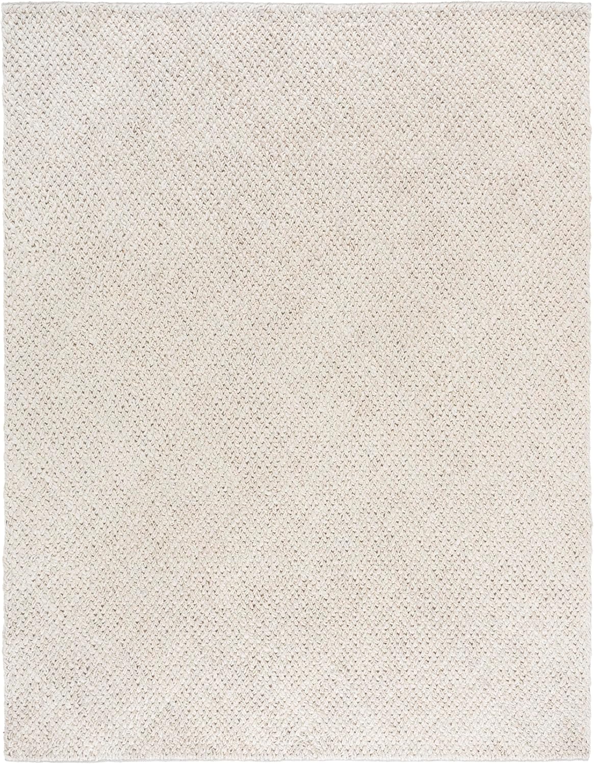 SAFAVIEH Area Rug 8x10 - Natural Fiber Collection - Large - Bleach Color & Ivory, Flat Weave Jute, Ideal for Living Room, Bedroom, Dining Space (NFB876B)
