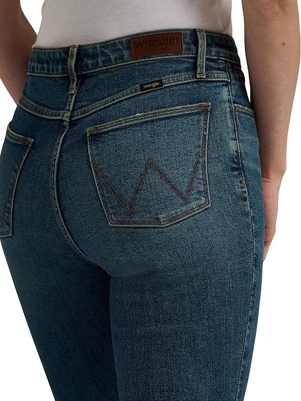 Wrangler Women's High Rise Bold Boot Jean, Stormy Indigo, 0-34 by Wrangler - Image 3