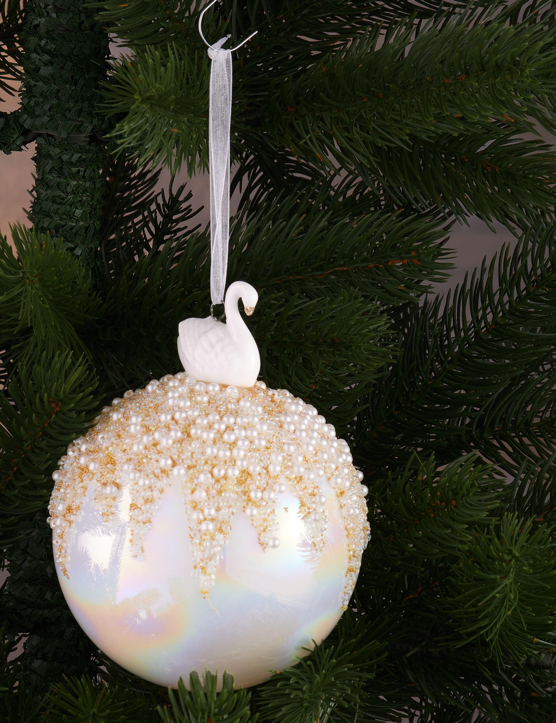 Pallina di Natale in vetro decorata a mano personalizzabile | L'Artista