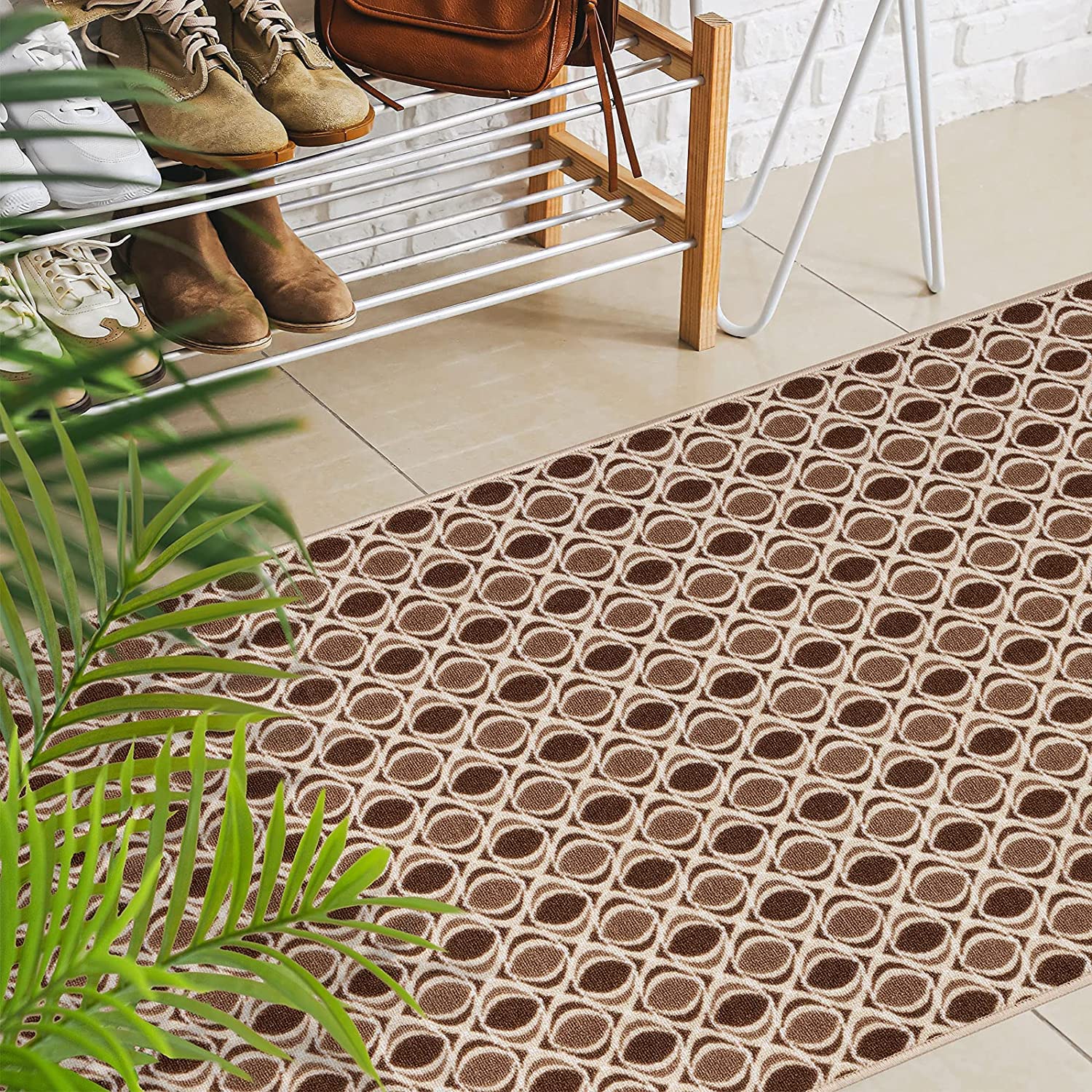 Floordirekt Tapis de couloir en liège - Pour cuisine, couloir et salon - Tapis à boucles fines - Antidérapant et antistatique - Tapis de couloir (80 x 300 cm)