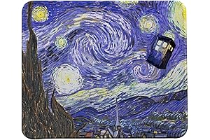 Cool Starry Night Vincent Van Gogh Painting Doctor Who Mouse Pad
