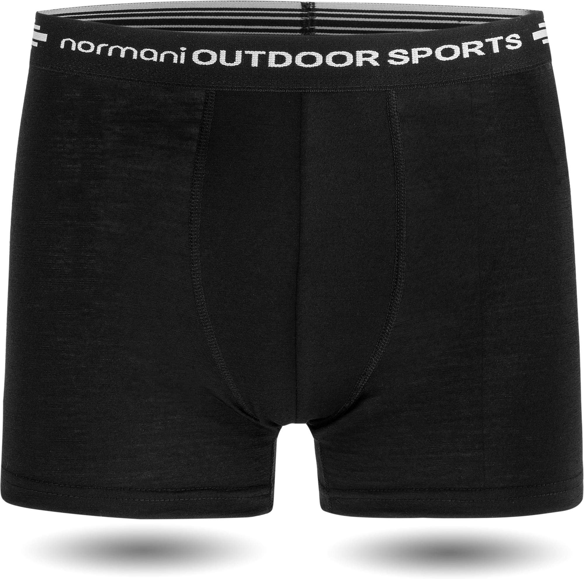 normani 2er Pack Herren Merinounterhose Boxershorts Funktionsunterwäsche 100% Merinowolle Sporthose (S-XXL)