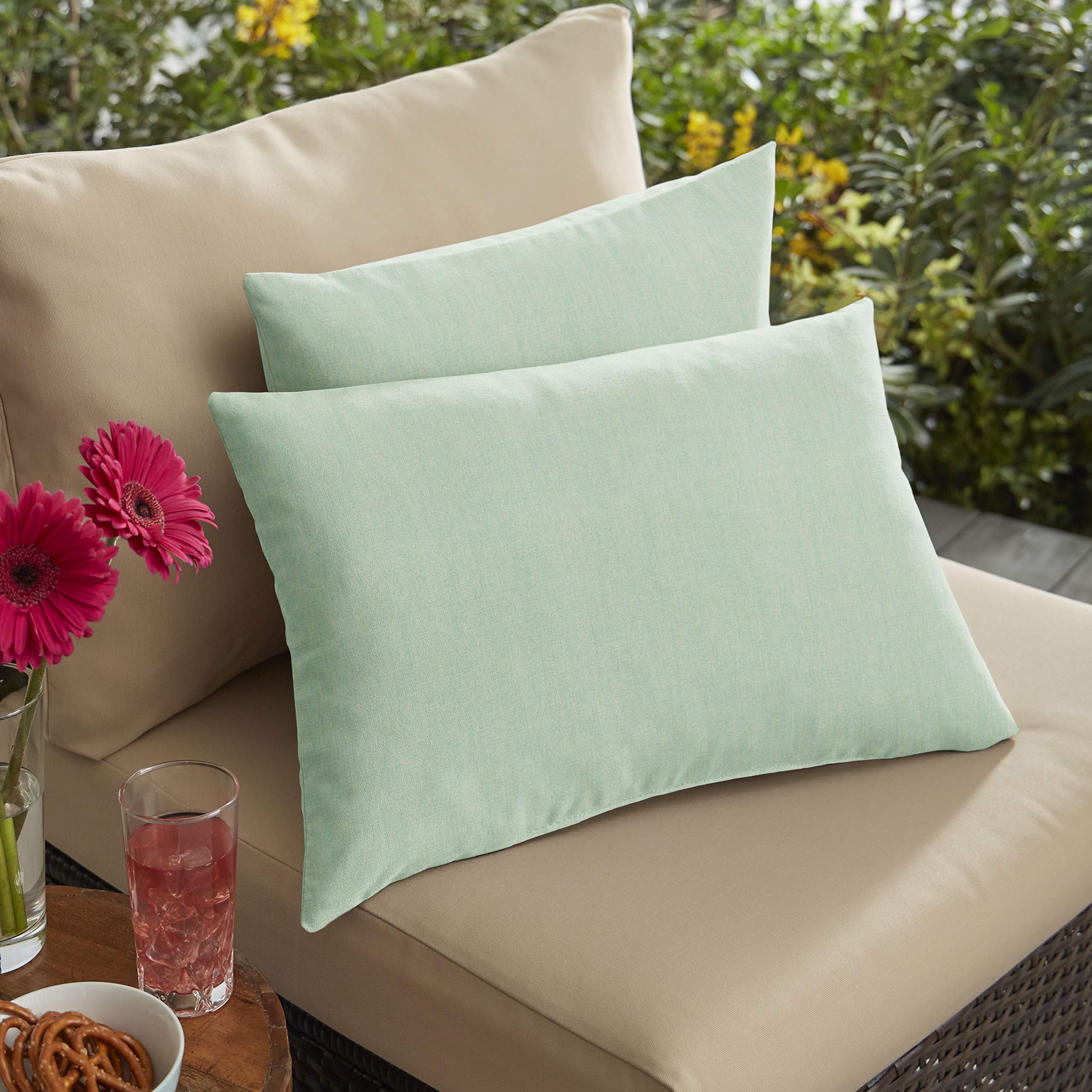 Mozaic Company Sunbrella Canvas Spa Outdoor Pillow Set