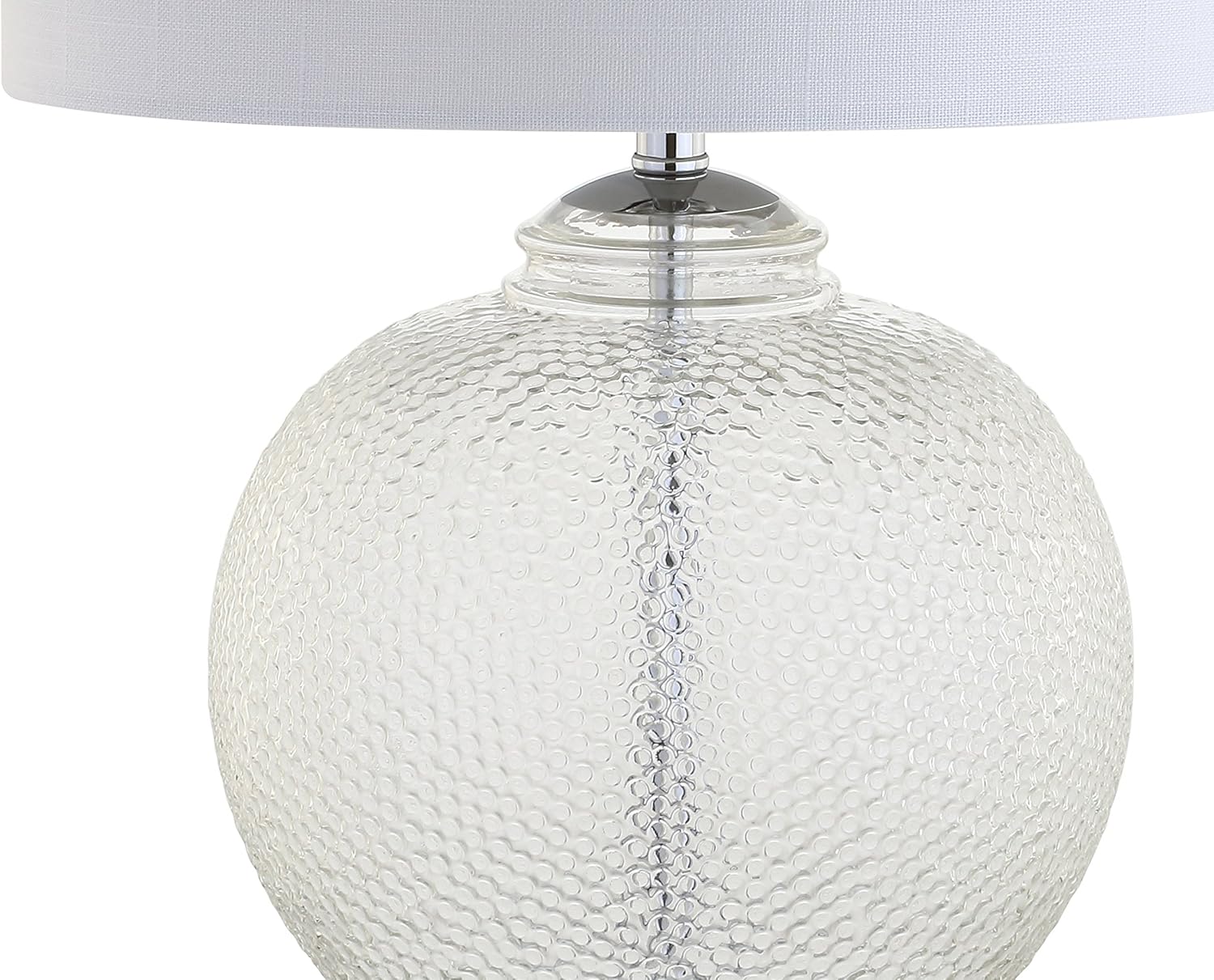 Up To 50% OFF JONATHAN Y JYL2024A Avery 24 Glass/Crystal LED Lamp Contemporary,Transitional for Bedroom, Living Room, Office, College Dorm, Coffee Table, Bookcase, Clear/White