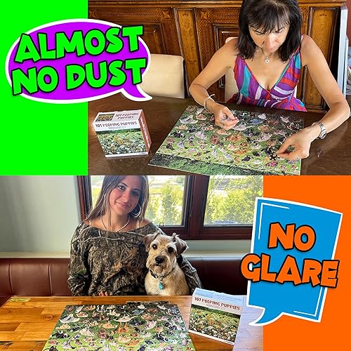 Miniatura 10 de Rompecabezas de 1000 piezas 101 cachorros de excrementación rompecabezas de excrementos de perros regalo perfecto de broma de elefante blanco regalo