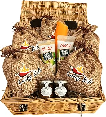 Curry Gift Set Hamper, Indian - Pack of 10 Curry Kits, Curry Gift Set, Spice Mixes Hot