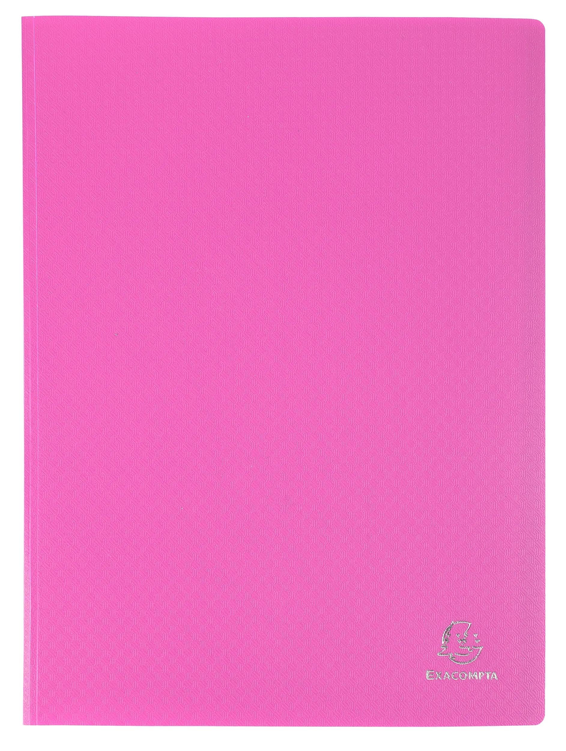 Exacompta - Ref. 88100E OPAK - Cartón de 8 protectores de documentos (100 fundas de cristal liso), 200 vistas, para tamaño A4, dimensiones 24 x 32 cm, cubierta de polipro semirrígido, colores surtidos
