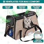 PetAmi Premium Airline Approved Soft-Sided Pet Travel Carrier Ventilated Comfortable Design with Safety Features | Ideal for Small to Medium Sized Cats Dogs and Pets