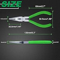 Vista 6 de SPEEDWOX Mini alicates de punta larga de 5-1/2 pulgadas, alicates de punta de cadena con cortador de alambre, cortadores laterales de nariz de aguja