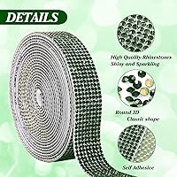 Vista 3 de Tiras autoadhesivas de diamantes de imitación de cristal para manualidades con diamantes de imitación de 0.079 pulgadas para manualidades, bodas