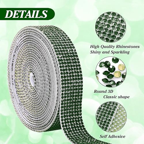 Miniatura 3 de Tiras autoadhesivas de diamantes de imitación de cristal para manualidades con diamantes de imitación de 0.079 pulgadas para manualidades, bodas,