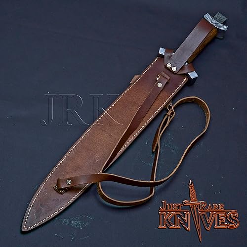 Miniatura 7 de Edición especial de EE. UU.: Hoja de acero de Damasco por encargo de 24 ", espada de daga ranurada de sangre doble (JRK72)