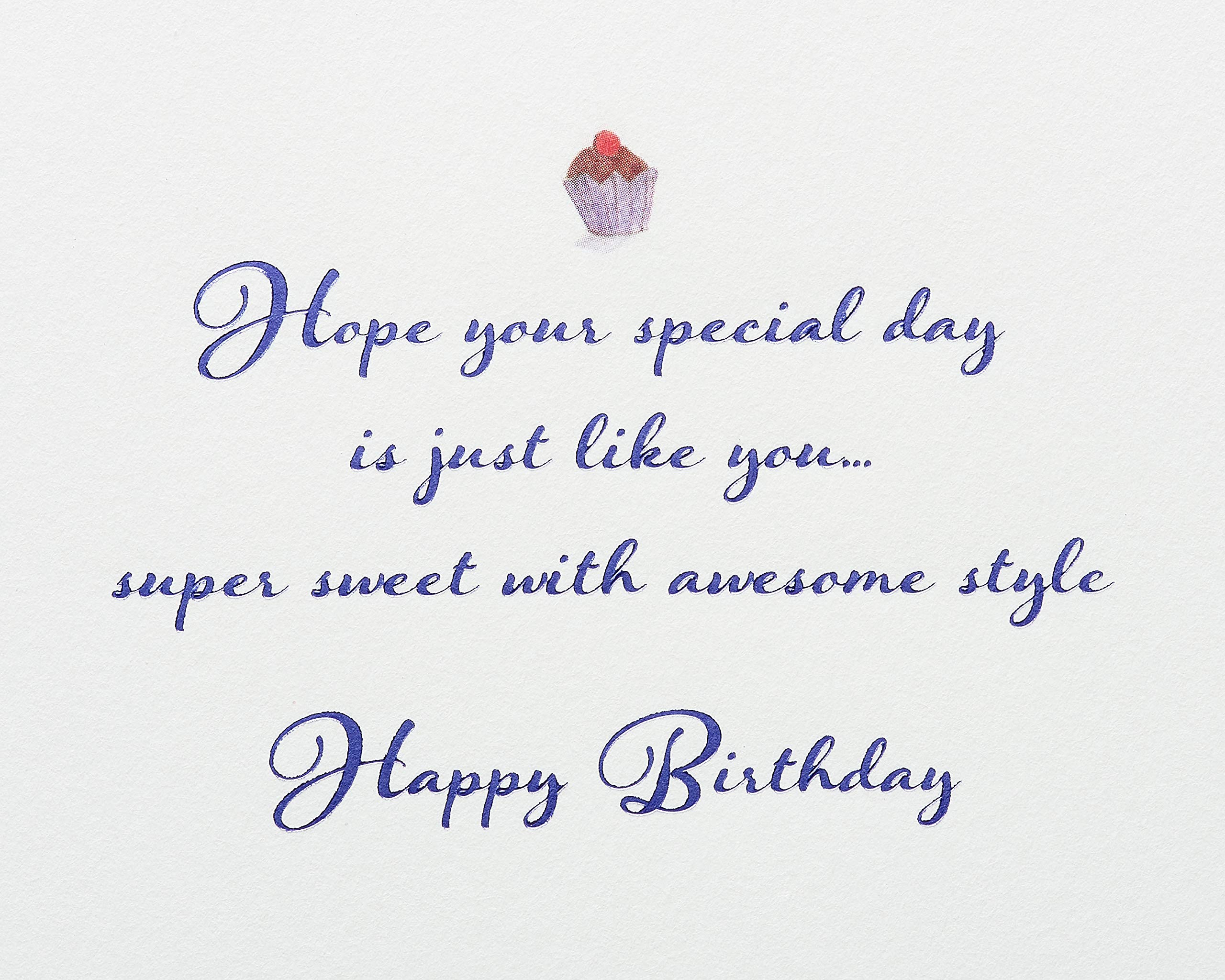 Biglietto Di Auguri Papyrus Per Lei - Ragazza Celeste - Con Busta E Sigillo Dorato