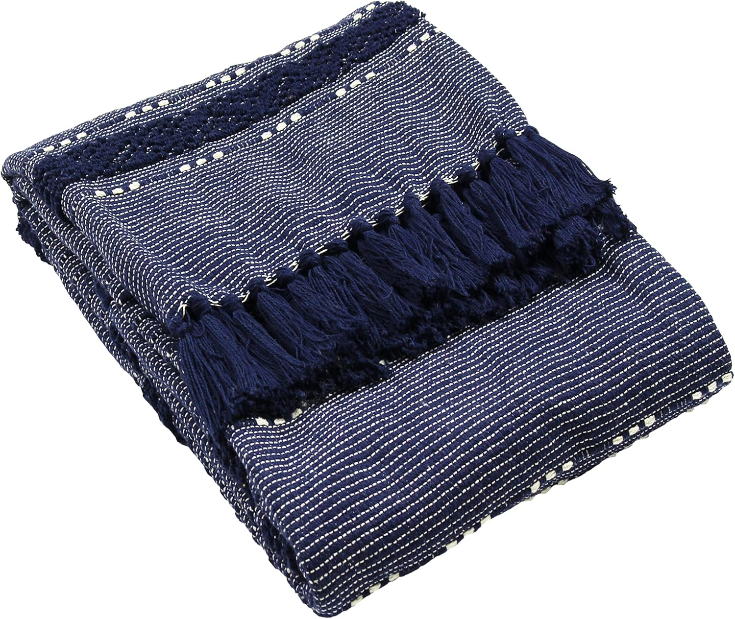 furn. Sundown Throw, 100Percent_Cotton, Navy, 130 x 180cm